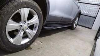 Бокові пороги Bosphorus Grey (2 шт., алюміній) 2016-2019 для Chevrolet Captiva рр