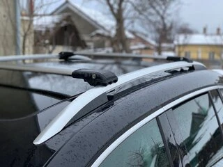 Поперечены на рейлінги під ключ (2 шт) до 140 см, Сірий для Volkswagen Tiguan 2007-2016 рр