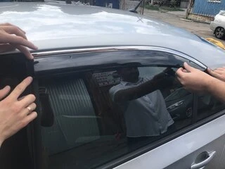 Вітровики з хромом SD (4 шт, Niken) для Skoda Rapid 2012-2019 рр