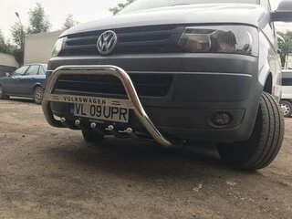 Кенгурятник WT003 (нерж) 51 мм, без напису для Volkswagen T5 2010-2015 рр
