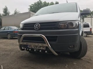 Кенгурятник WT003 (нерж) 51 мм, без напису для Volkswagen T5 2010-2015 рр