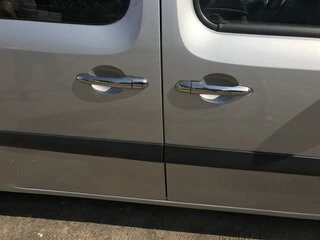 Накладки на ручки (нерж) 4 шт, Carmos - Турецька сталь для Renault Kangoo 2008-2020 рр