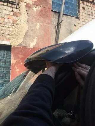 Козирьок на лобове скло (чорний глянець, 5мм) для Ford Transit 2000-2014 рр