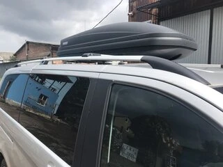 Рейлінги Хром CAN Оригінальний дизайн (метал. ніжки) Коротка база (SHORT) для Mercedes Vito / V-class W447 2014- рр