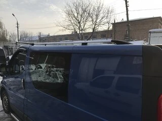 Рейлінги Хром Коротка база, Метал. ніжка для Nissan Primastar 2002-2014 рр