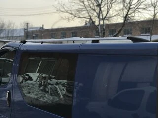 Рейлінги Хром Коротка база, Метал. ніжка для Nissan Primastar 2002-2014 рр