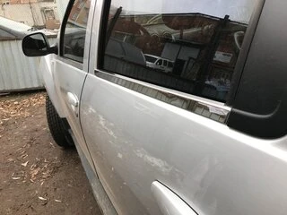 Молдинг скла (4 шт, нерж) Carmos - Турецька сталь для Renault Duster 2008-2017 рр