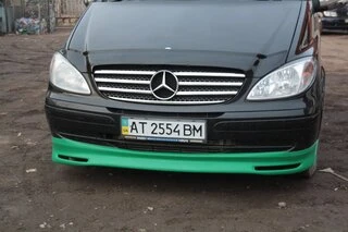 Накладка на передній бампер Brabos Style (під фарбування) для Mercedes Viano 2004-2014 рр