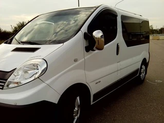 Накладки на дзеркала (2 шт, пласт) Carmos - Турецька сталь для Renault Trafic 2001-2015 рр