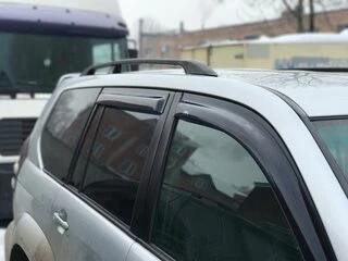 Рейлінги Чорні турецькі Металеві ніжки для Toyota Land Cruiser Prado 120