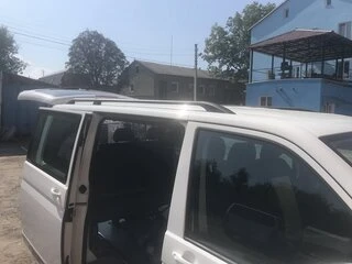 Рейлінги Чорні Довга база, Пластикові ніжки для Volkswagen T5 2010-2015 рр