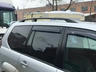 Рейлінги Чорні турецькі Металеві ніжки для Toyota Land Cruiser Prado 120