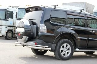 Задня дуга AK003 Подвійний (нерж.) для Mitsubishi Pajero Wagon IV
