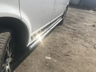 Бічні труби (2 шт., нерж) 60мм, Коротка база для Volkswagen T5 2010-2015 рр