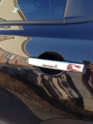 Накладки на ручки (4 шт, нерж) Без чіпа, Carmos - Турецька сталь для Nissan Qashqai 2007-2010 рр