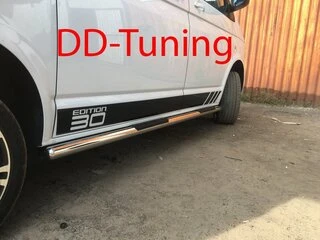 Бічні труби (2 шт., нерж) 60мм, Коротка база для Volkswagen T5 2010-2015 рр