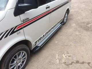 Бокові пороги Rainbow (2 шт., алюм) Довга база для Volkswagen T5 Transporter 2003-2010 рр