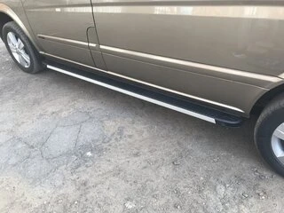 Бокові пороги Maya V1 (2 шт., алюміній) Коротка (short) і Середня (long) для Mercedes Vito W639 2004-2014 рр