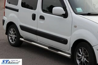 Бічні труби (2 шт., нерж.) для Renault Kangoo 1998-2008 рр