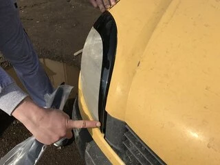 Війки (2 шт., Чорний ABS) (2003-2008) Чорний глянець для Renault Kangoo рр