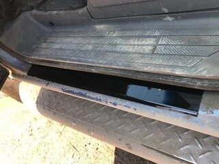 Накладки на пороги ABS (2 шт) Матові для Renault Logan I 2008-2013 рр