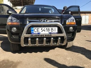 Кенгурятник WT004 (нерж.) для Hyundai Tucson JM 2004- рр