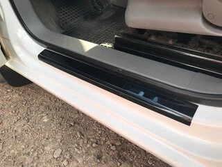 Накладки на дверні пороги (ABS-пластик) 3 шт, Мат для Volkswagen Caddy 2015-2020 рр