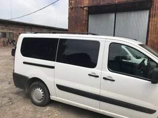Рейлінги, Чорний колір Коротка база, Металеві ніжки для Fiat Scudo 2007-2015 рр