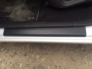 Накладки на пороги DDU (2 шт., пласт) для Renault Kangoo 2008-2020 рр