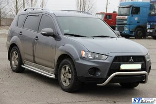 Кенгурятник WT007 (нерж.) для Mitsubishi Outlander 2006-2012рр