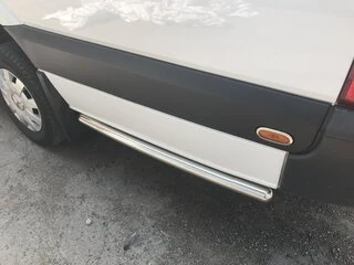 Бічні труби за заднім колесом (2 шт., нерж) ExtraLong, 60мм для Volkswagen Crafter 2006-2016 рр