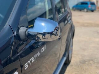 Накладки на дзеркала (2 шт) OmsaLine - Італійська нержавійка для Dacia Logan I 2008-2012 рр