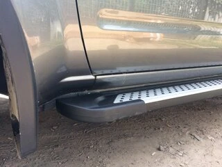 Бокові пороги Allmond Grey (2 шт., алюм.) для Nissan Pathfinder R51 2005-2014рр