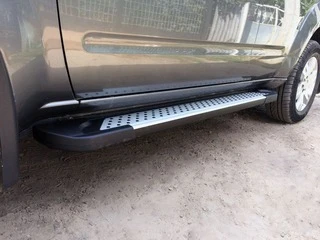 Бокові пороги Allmond Grey (2 шт., алюм.) для Nissan Pathfinder R51 2005-2014рр