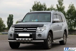 Передній захист ST015 (нерж.) для Mitsubishi Pajero Wagon III