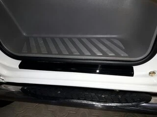 Накладки на пороги DDU (2 шт., ABS) Глянцеві для Volkswagen Crafter 2006-2016 рр