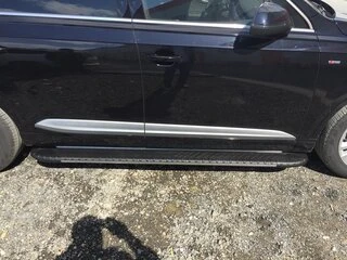 Бокові пороги Bosphorus Yeni Black (2 шт., алюміній) для Ауди Q7 2015- рр