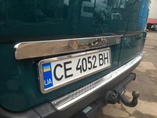Накладка над номером (нерж.) OmsaLine - італійська нержавійка для Volkswagen Crafter 2006-2016 рр