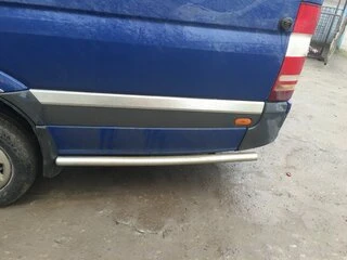 Бічні труби за заднім колесом (2 шт., нерж) ExtraLong, 60мм для Volkswagen Crafter 2006-2016 рр