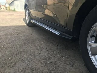 Бокові пороги OEM-BMW-V2 (2 шт, пластик) для Hyundai IX-35 2010-2015 рр