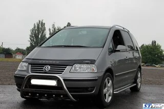 Кенгурятник WT003 (нерж) 60 мм, без напису для Volkswagen Sharan 2010- рр