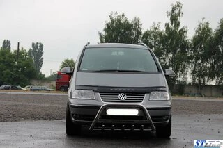 Кенгурятник WT003 (нерж) 60 мм, без напису для Volkswagen Sharan 2010- рр