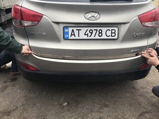 Кромка багажника (нерж.) OmsaLine - Італійська нержавійка для Hyundai IX-35 2010-2015 рр