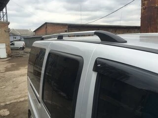 Рейлінги Хром (пласт. ніжки) Стандартна база, металеві ніжки для Fiat Doblo I 2005-2010 рр