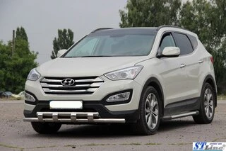 Передня дуга ST015 (нерж.) для Hyundai Santa Fe 3 2012-2018 рр