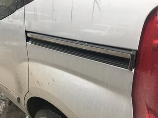 Молдинг під двері зрушення (2 шт, нерж.) Carmos - Турецька сталь для Peugeot Bipper