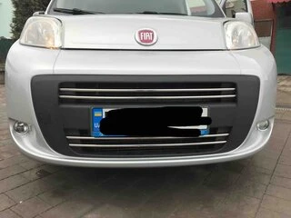Накладки на решітку (4 частини, нерж.) OmsaLine - Італійська нержавійка для Fiat Fiorino/Qubo