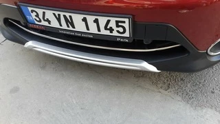 Накладка на передній бампер (2014-2017, нерж) Carmos - Турецька сталь для Nissan Qashqai рр