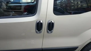 Окантовка дверної ручки (4 шт, нерж) Carmos - Турецька сталь для Peugeot Bipper