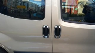 Окантовка дверної ручки (4 шт, нерж) Carmos - Турецька сталь для Peugeot Bipper